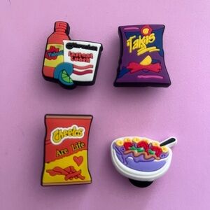 Colorful Snack-Themed Shoe Charms